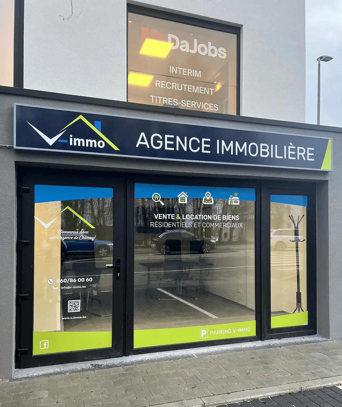 La vitrine de l'agence V-Immo